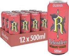 Relentless Energy Drink, Guava Flavour, 500ml, Pack of 12