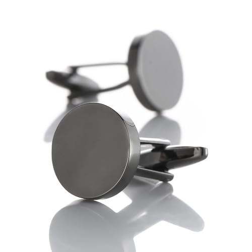 1 Pair Cufflinks Classic Wedding Business Shirt Cuff Links Silver Gold Black Rose Gold Gift Cufflinks Set for Groom Husband Father Men