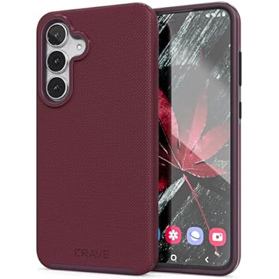 Crave Compatible with Samsung Galaxy S25 FE Case, Shockproof Protection Dual Layer Case for Samsung Galaxy S25 FE 6.7 inch - Berry
