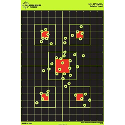 12x18 Sight in Splatterburst Target - Instantly See Your Shots Burst Bright Florescent Yellow Upon Impact!