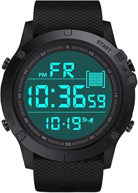 Men's Digital Sports Watch Military Electronic Waterproof Wrist Watches for Men with Stopwatch Countdown Timer Alarm Date LED Backlight