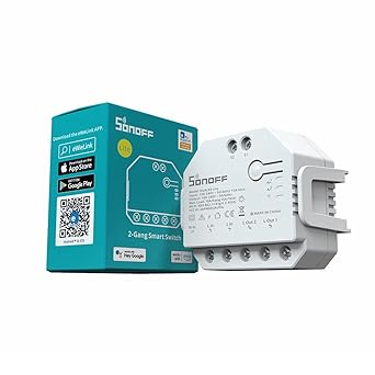 SONOFF DUALR3 Lite Smart Switch Moudle,WiFi Smart Curtain Switch,Dual Relay DIY Curtain, Blinds, Roller Shutter,Two Way Smart Switch,Compatible with Alexa&Google Assistant(1 Pack)