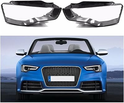 Left&Right Front Headlamp Cover Lampshade Case Transparent Headlight Shell Compatible For Audi A5 S5 RS5 2012-2016 Headlight Lens CoverA pair