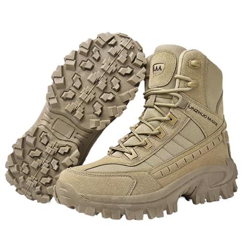 Mens large size outdoor jungle boots, hiking boots, waterproof,